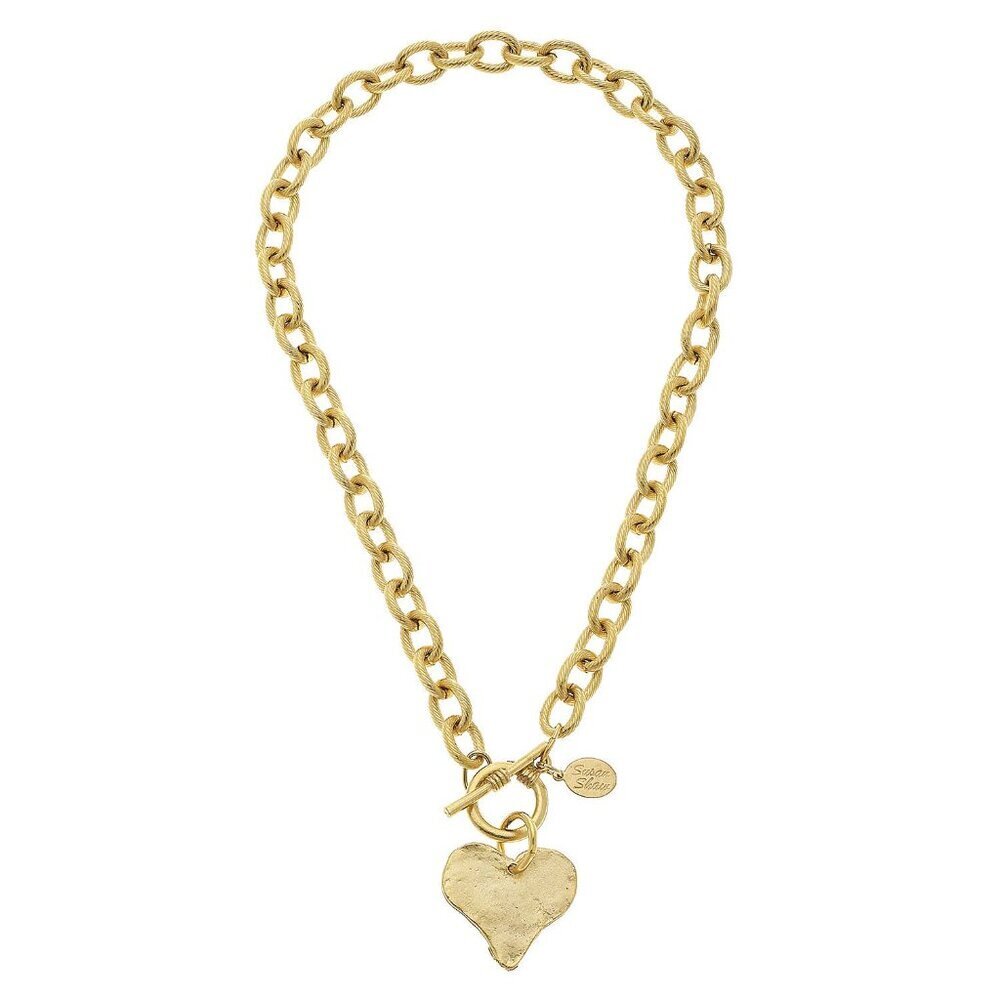 Sweetheart!  Susan Shaw Heart Toggle Necklace - NWT
